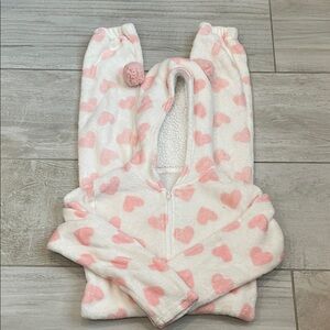 Cozy Pink Heart Kids Pajamas